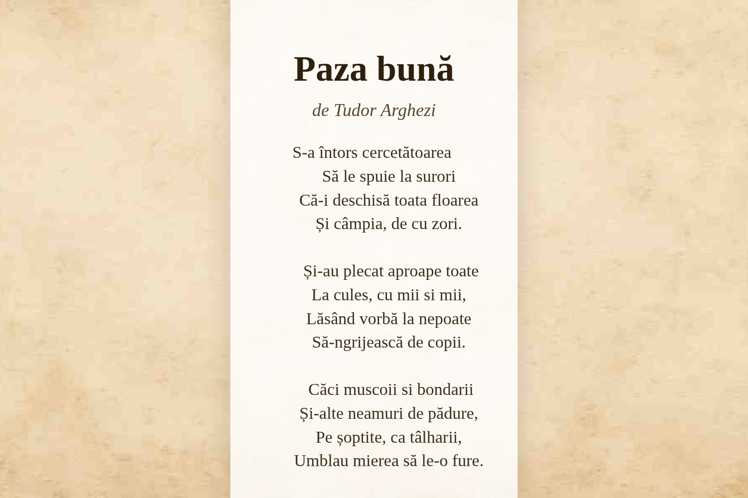 Paza bună