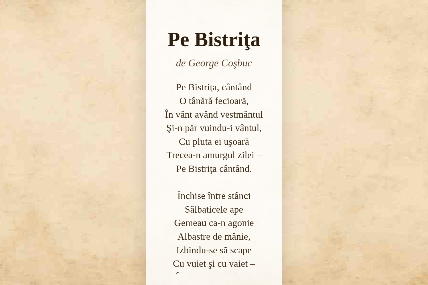 Pe Bistriţa