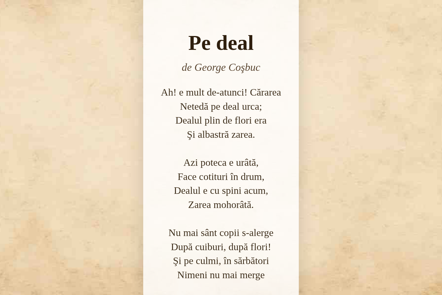 Pe deal