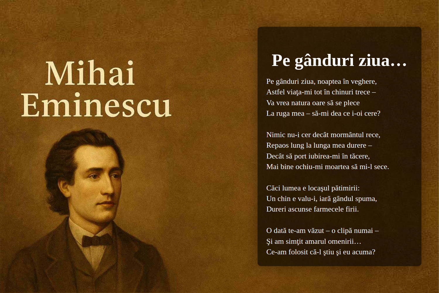 Pe gânduri ziua…