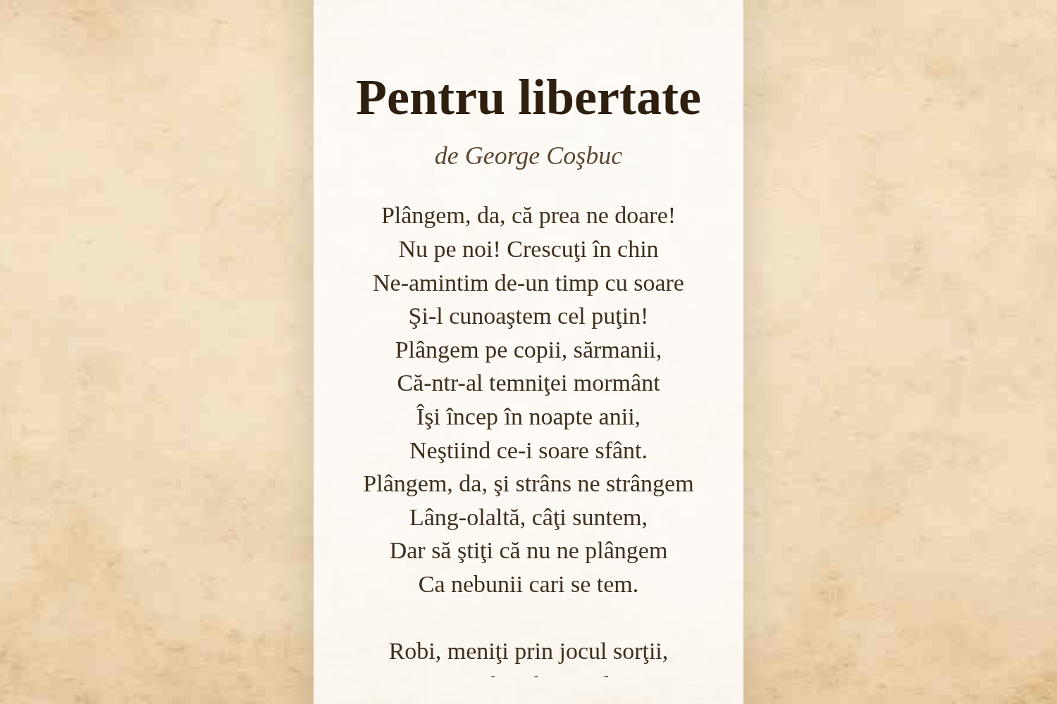 Pentru libertate
