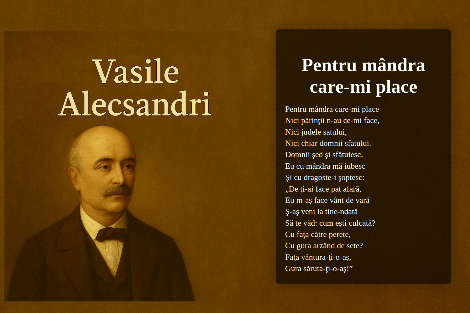 Pentru mândra care-mi place