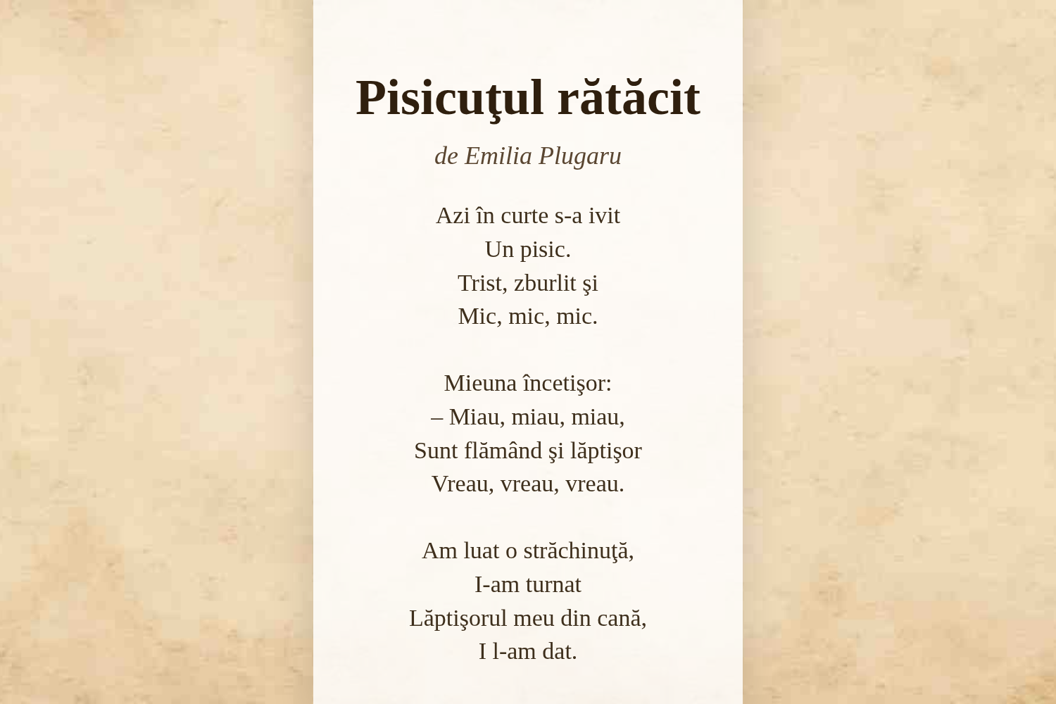 Pisicuţul rătăcit