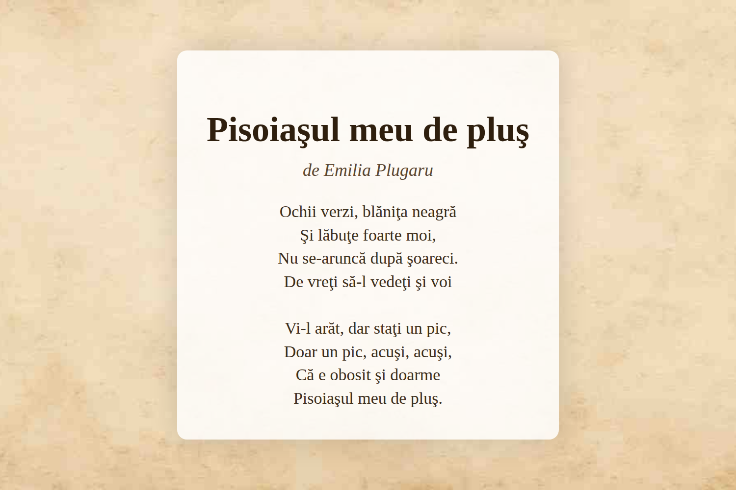 Pisoiaşul meu de pluş
