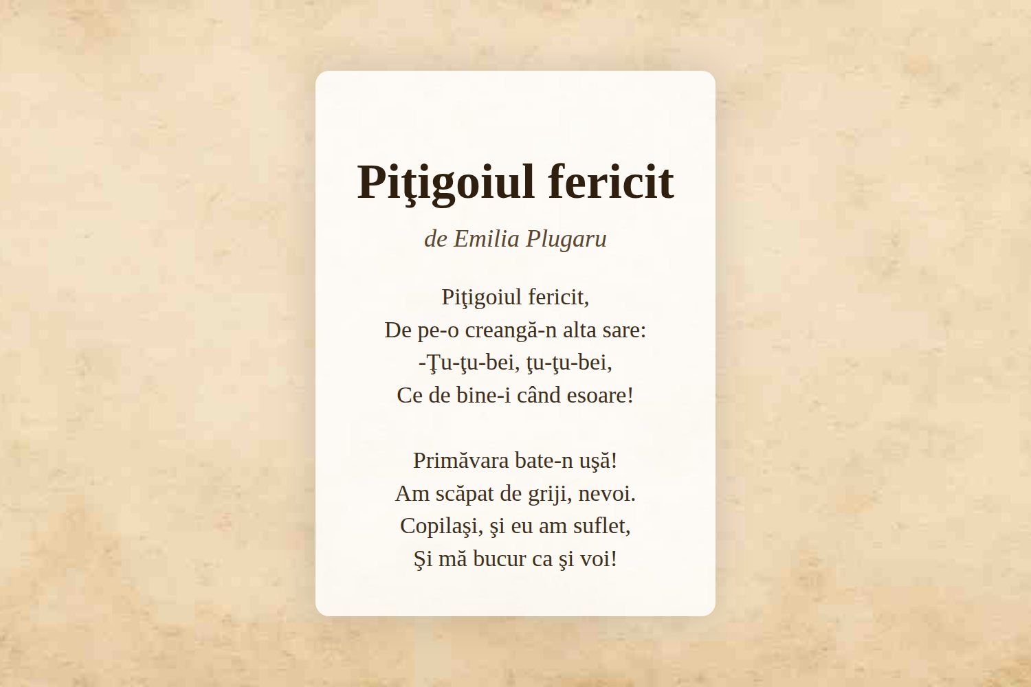 Piţigoiul fericit