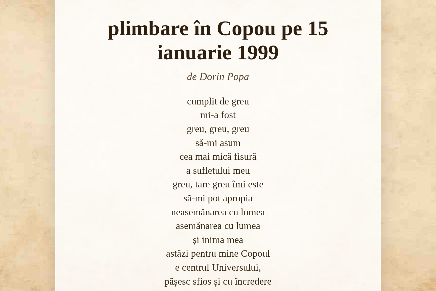 plimbare în Copou pe 15 ianuarie 1999