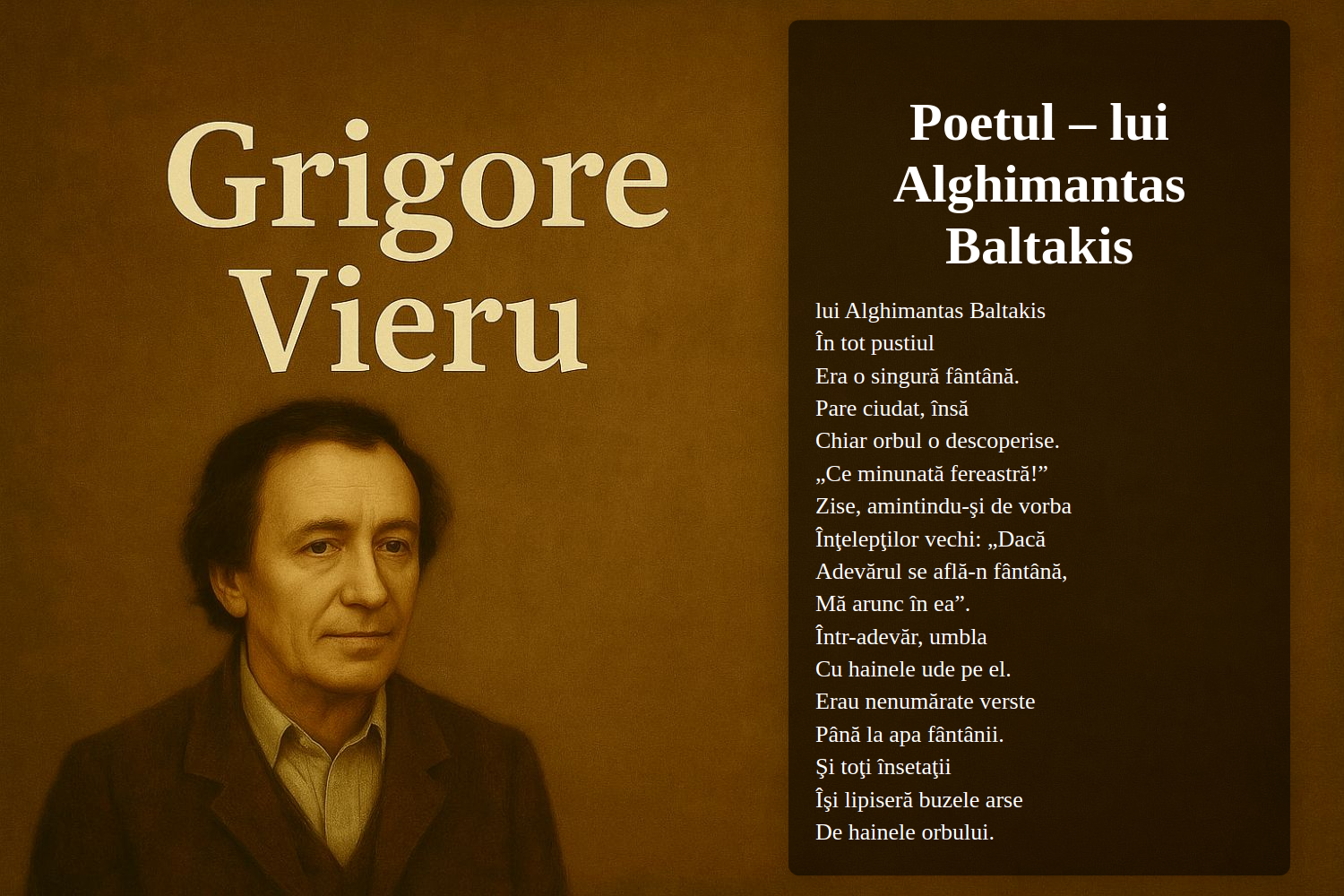 Poetul – lui Alghimantas Baltakis
