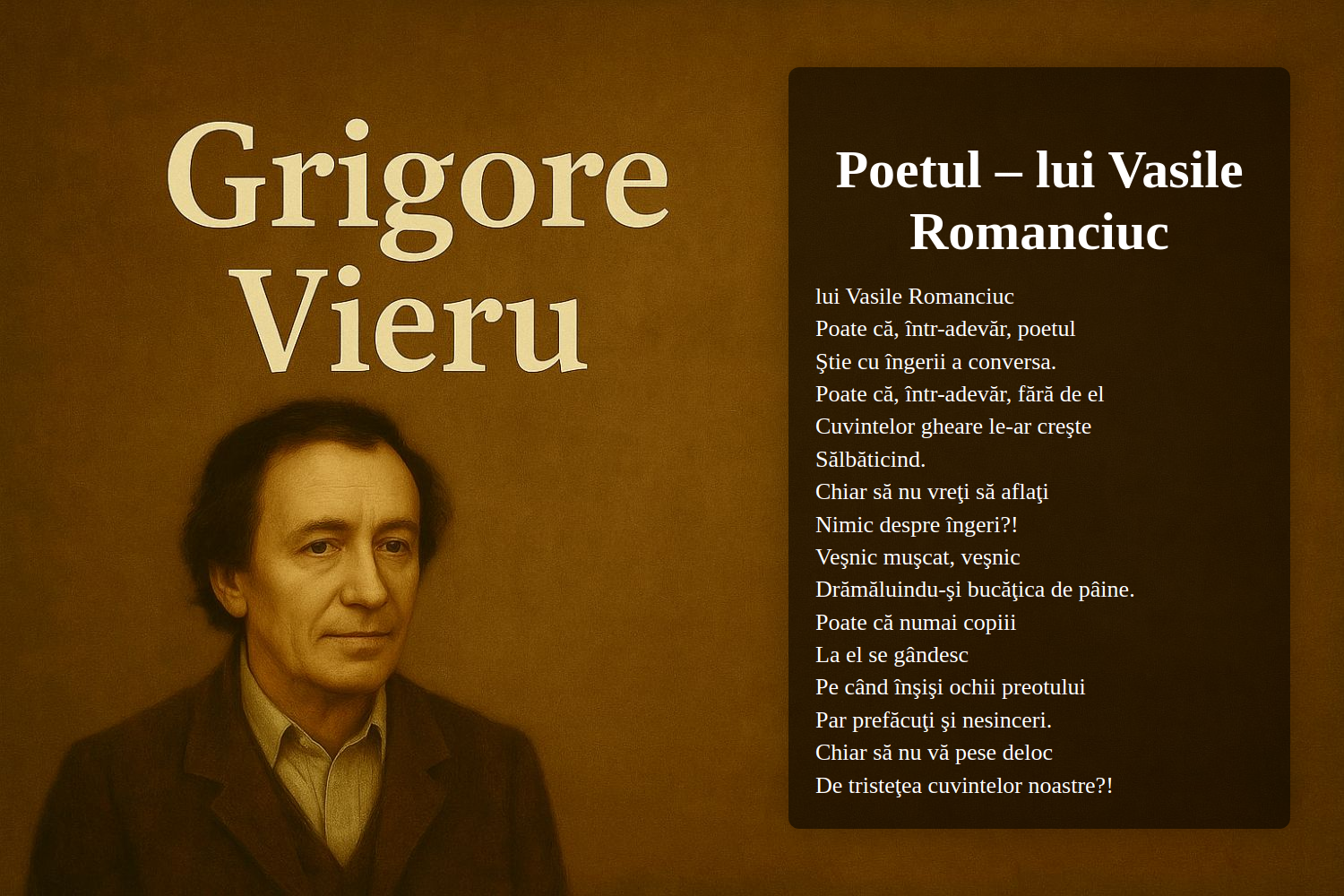 Poetul – lui Vasile Romanciuc