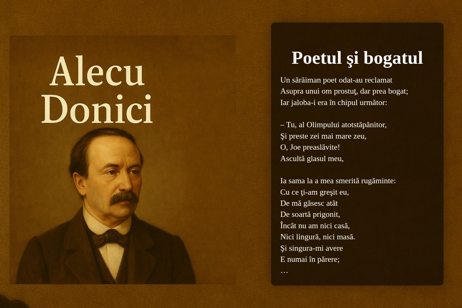 Poetul şi bogatul