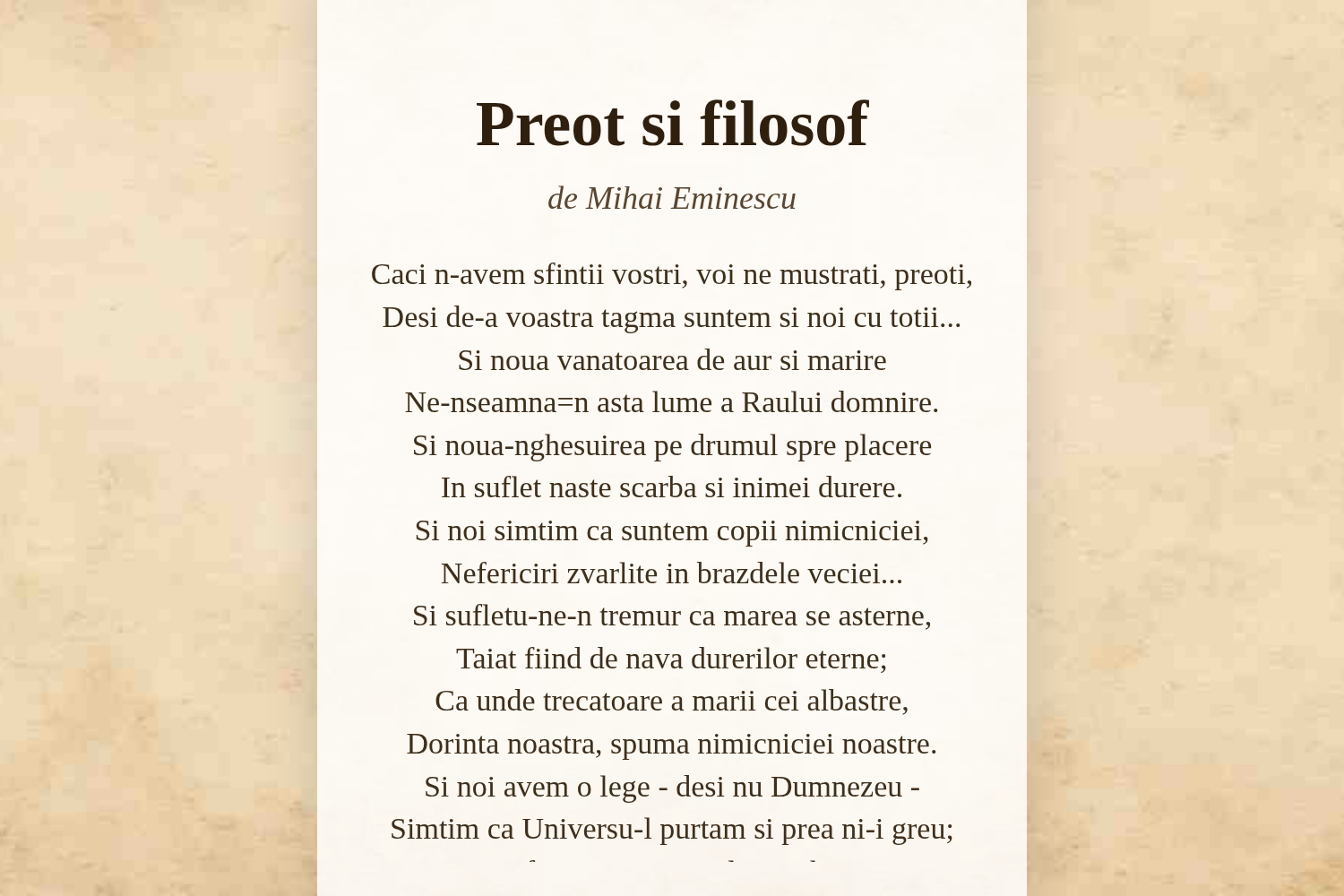 Preot si filosof