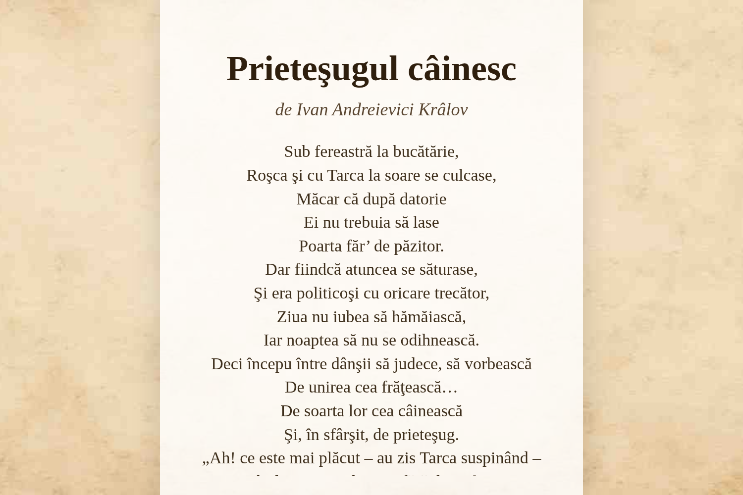 Prieteşugul câinesc