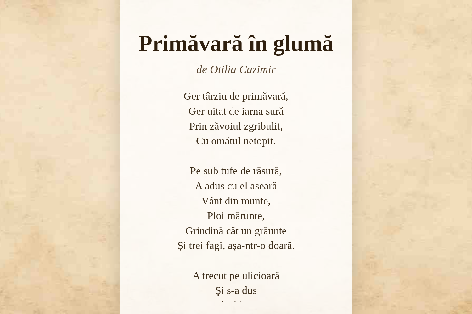 Primăvară în glumă