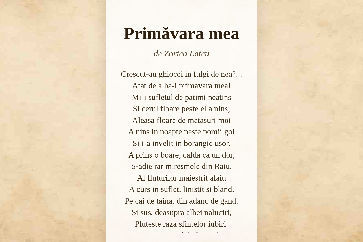 Primăvara mea