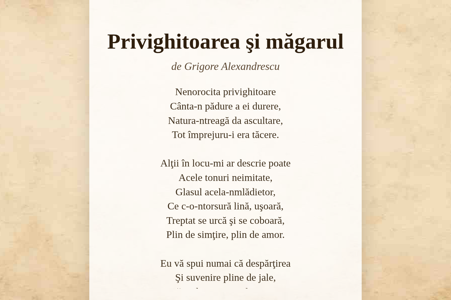 Privighitoarea şi măgarul