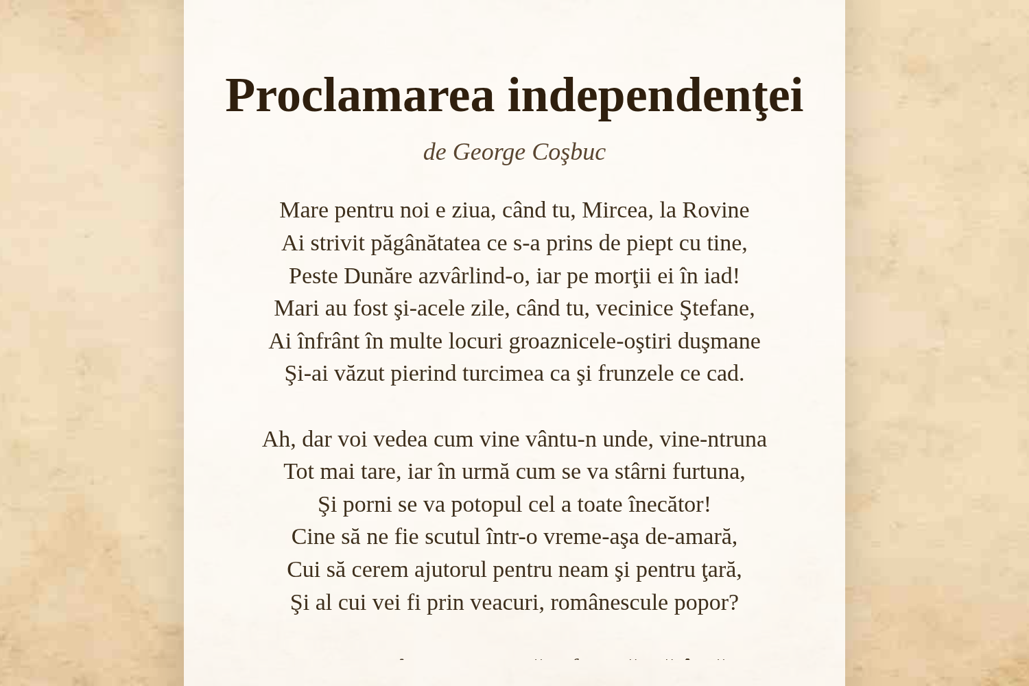 Proclamarea independenţei