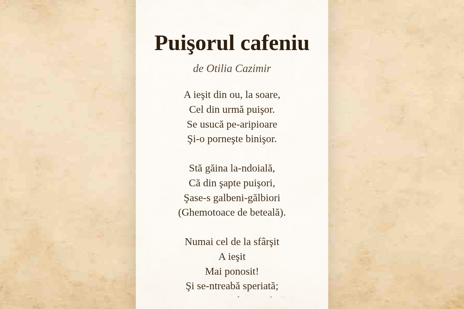 Puişorul cafeniu
