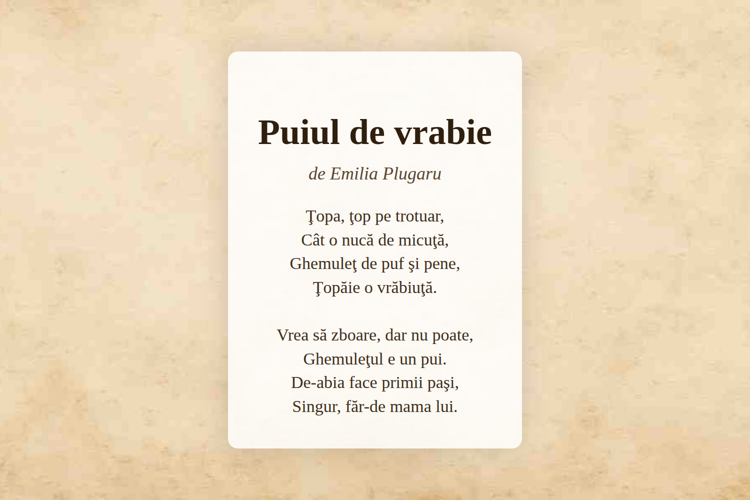 Puiul de vrabie