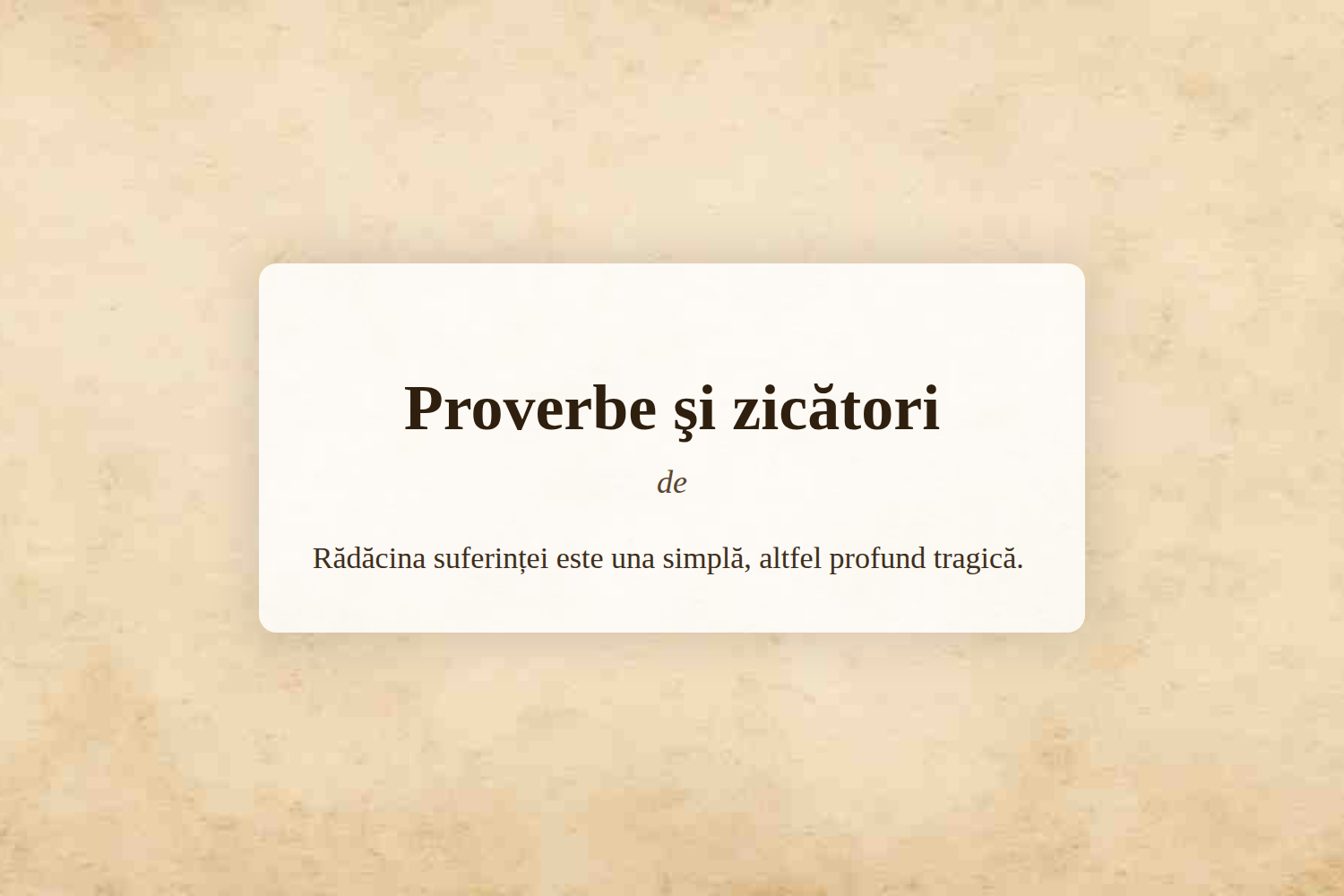 Proverbe şi zicători