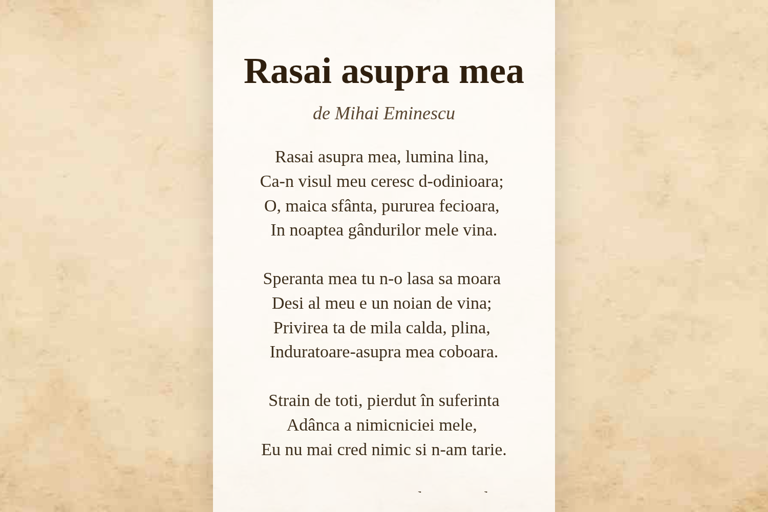 Rasai asupra mea