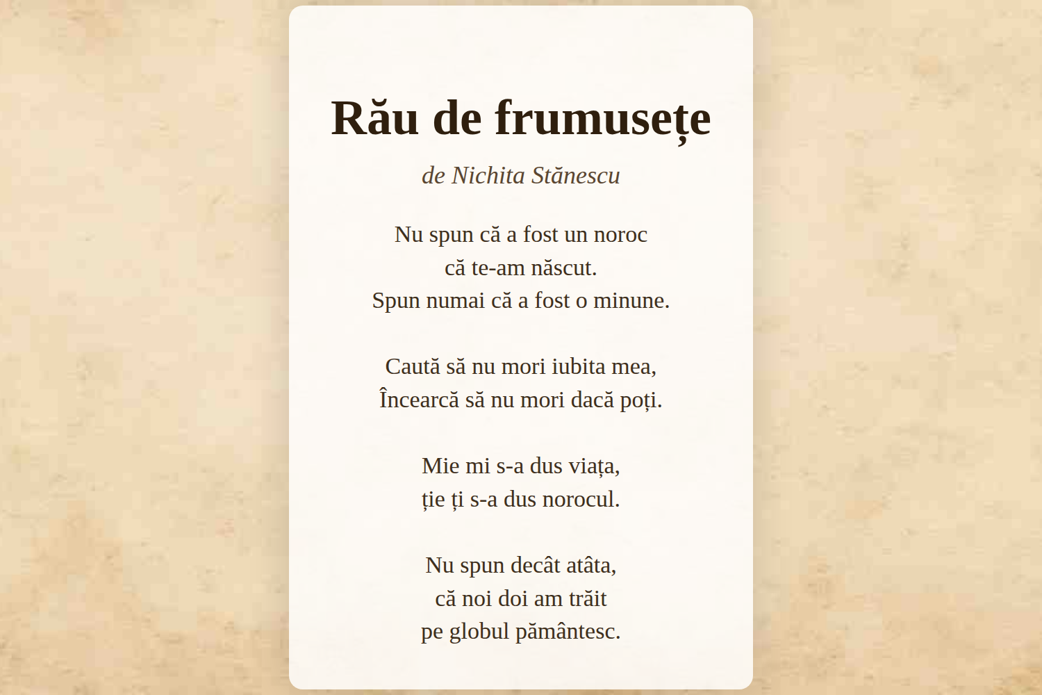 Rău de frumusețe