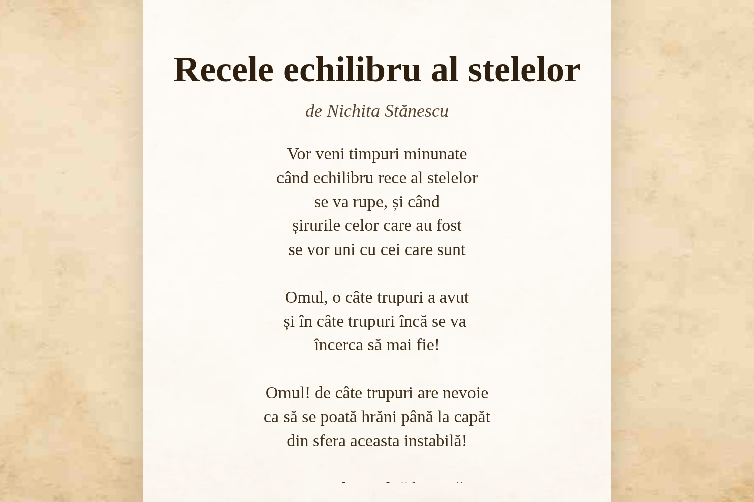Recele echilibru al stelelor