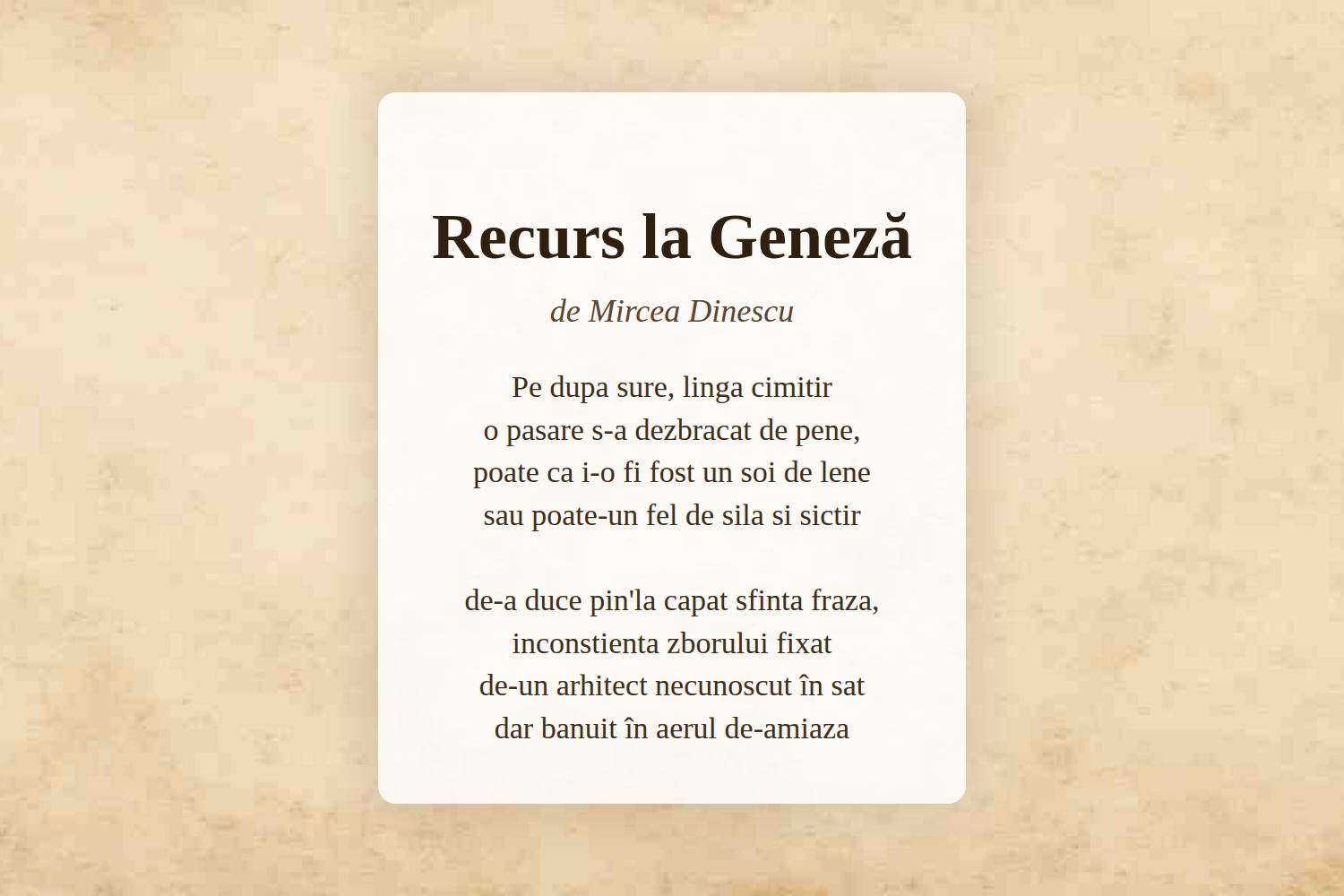 Recurs la Geneză