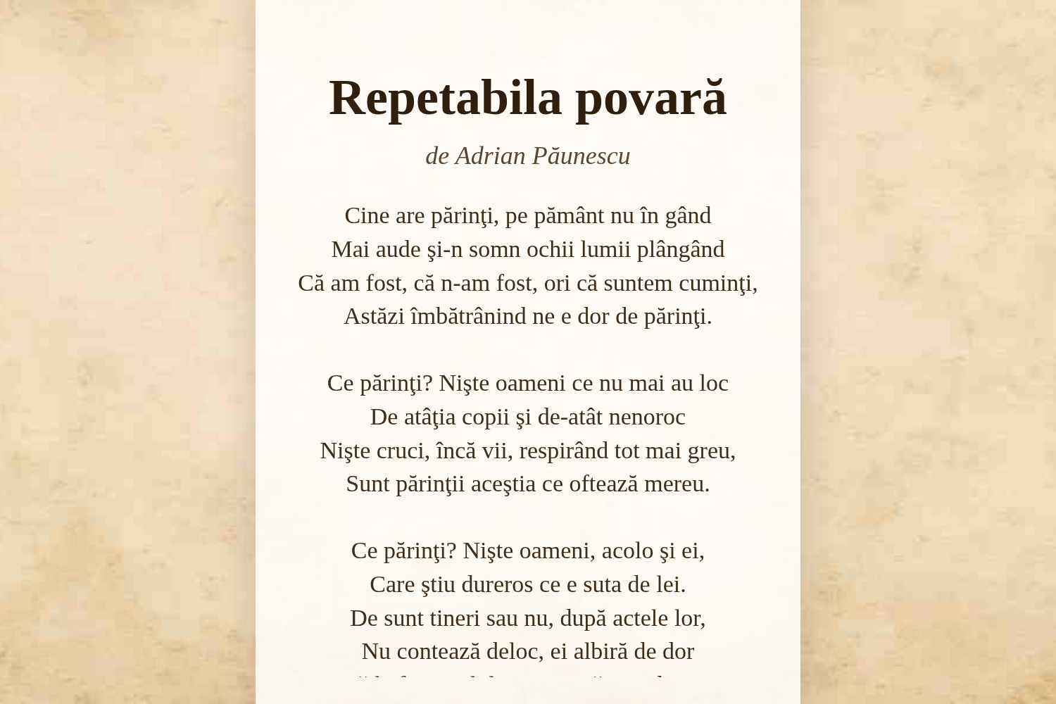 Repetabila povară