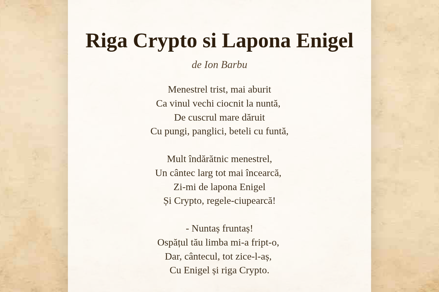 Riga Crypto si Lapona Enigel