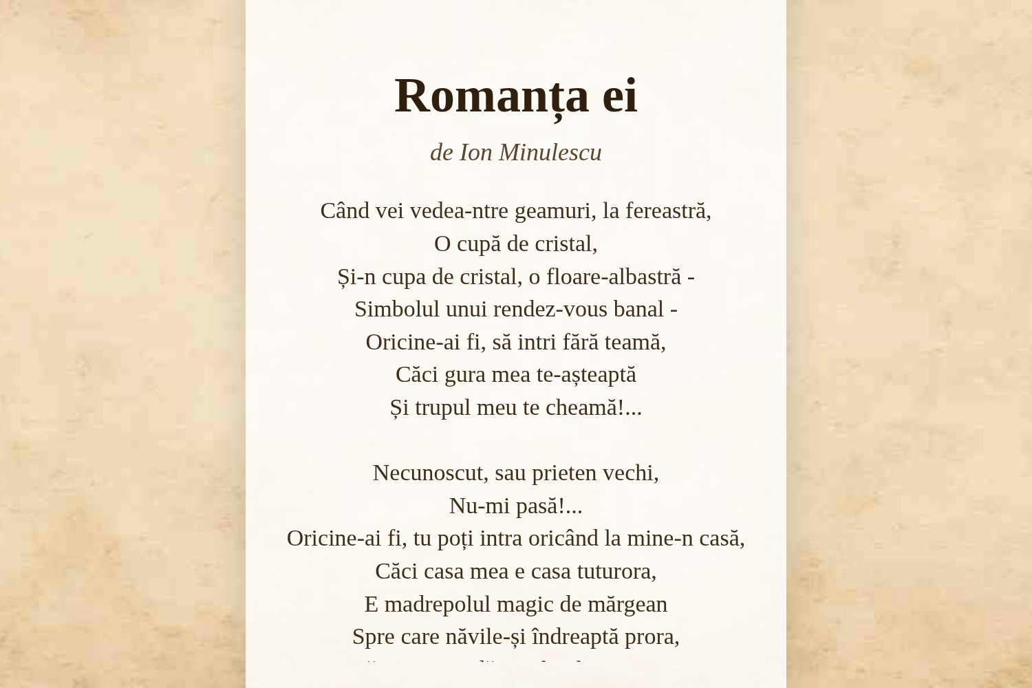 Romanța ei