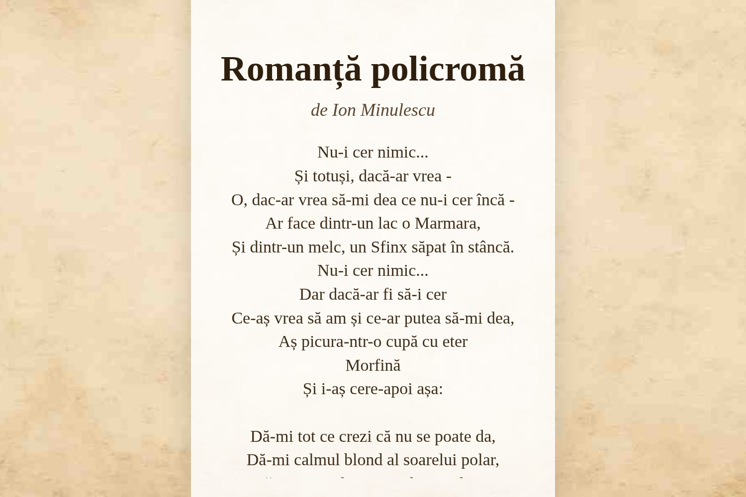 Romanță policromă