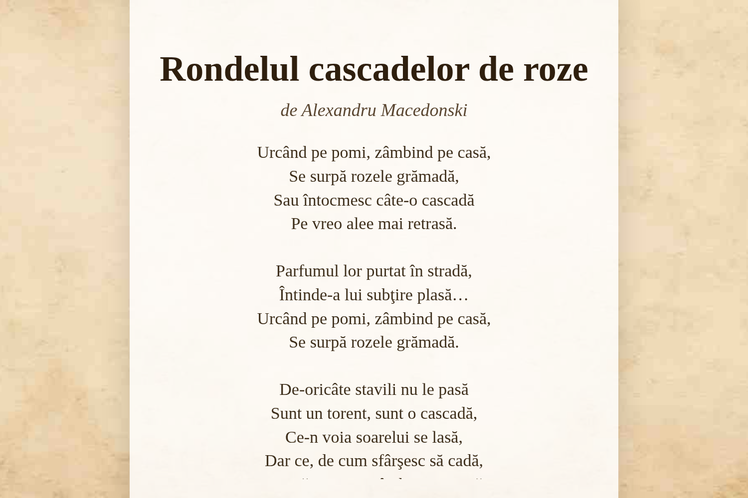 Rondelul cascadelor de roze