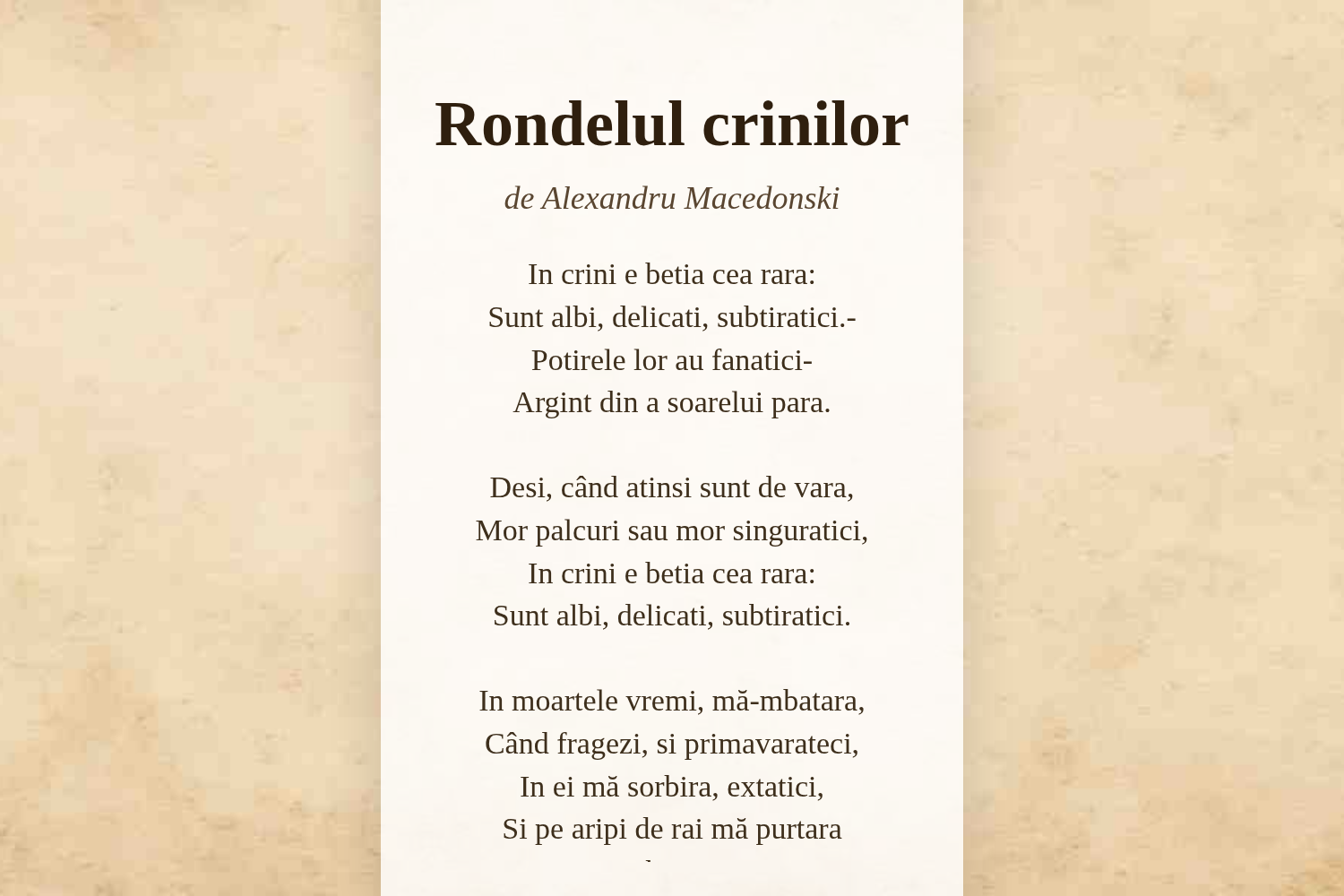 Rondelul crinilor
