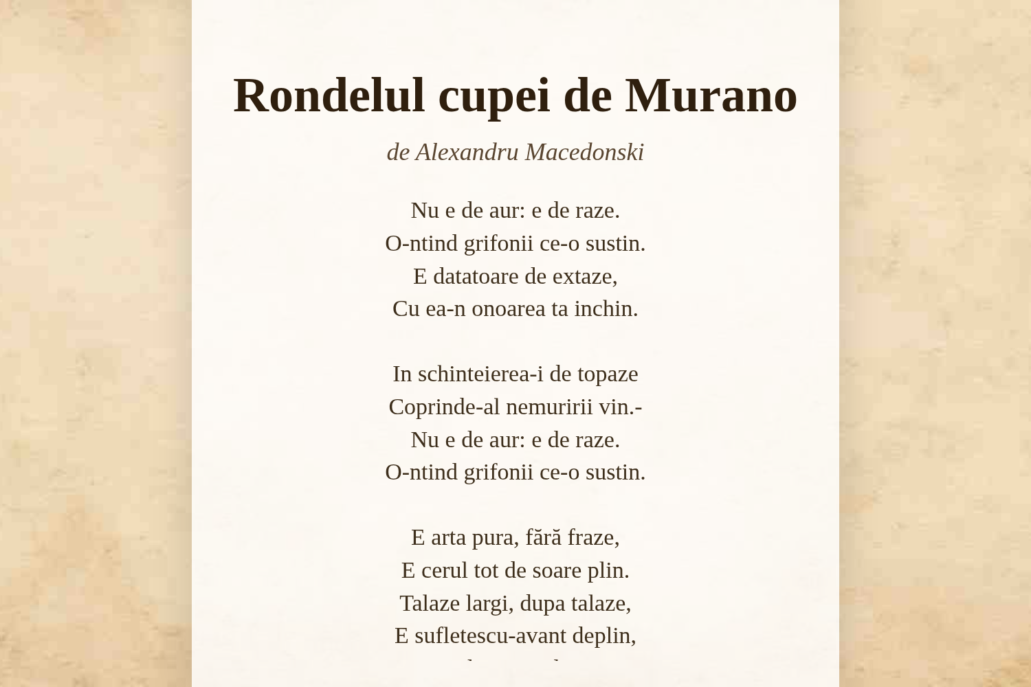 Rondelul cupei de Murano