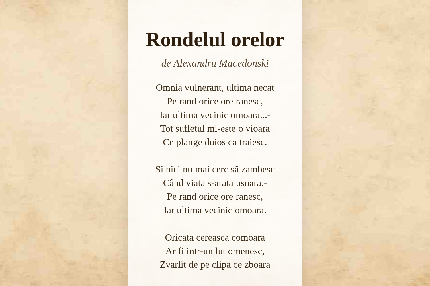 Rondelul orelor