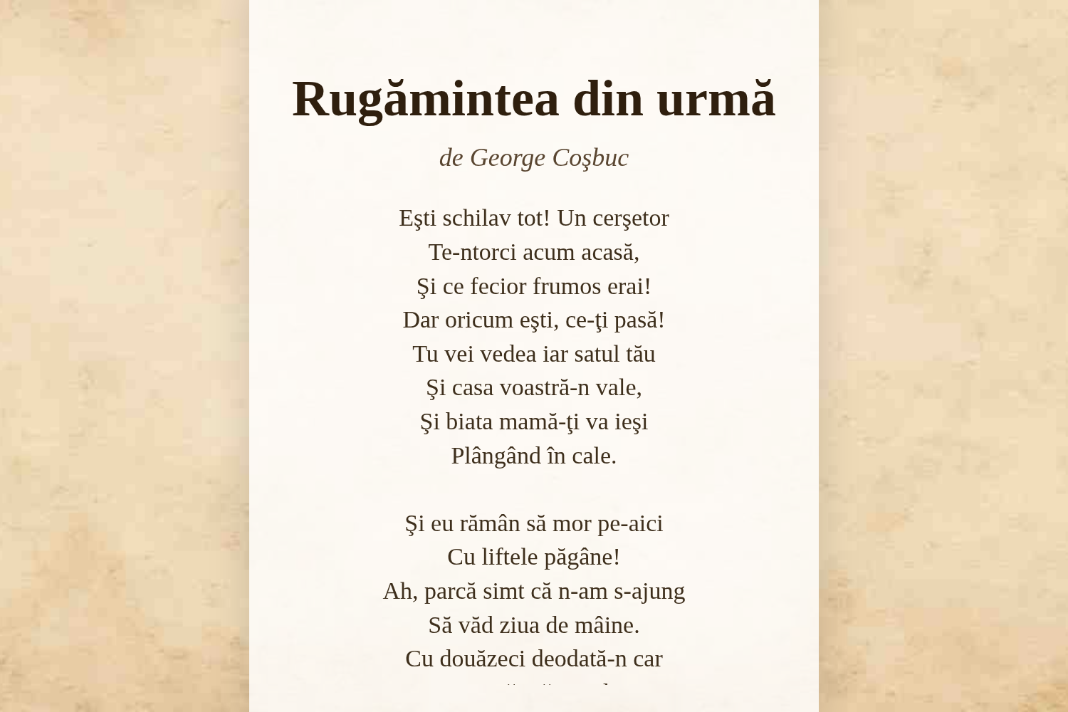 Rugămintea din urmă
