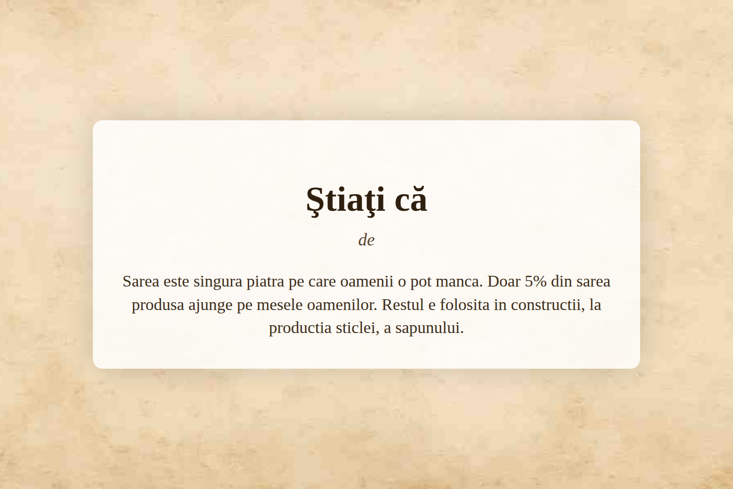 Ştiaţi că