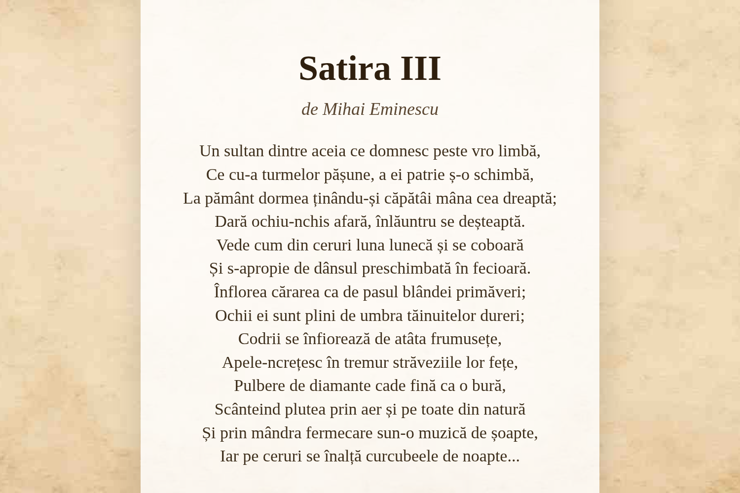 Satira III