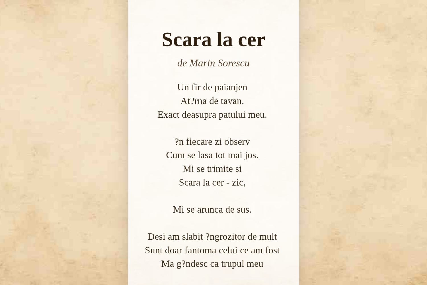 Scara la cer