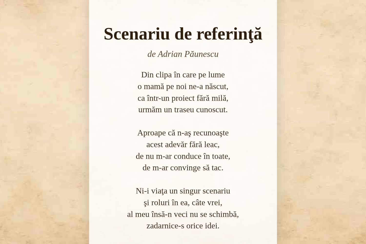 Scenariu de referinţă