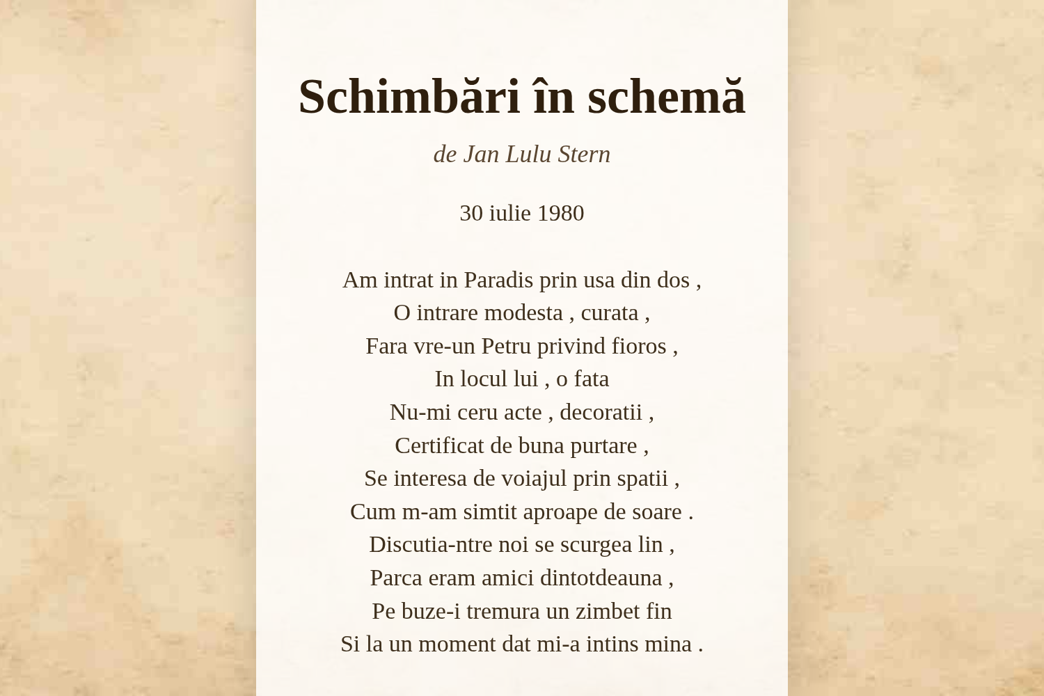 Schimbări în schemă