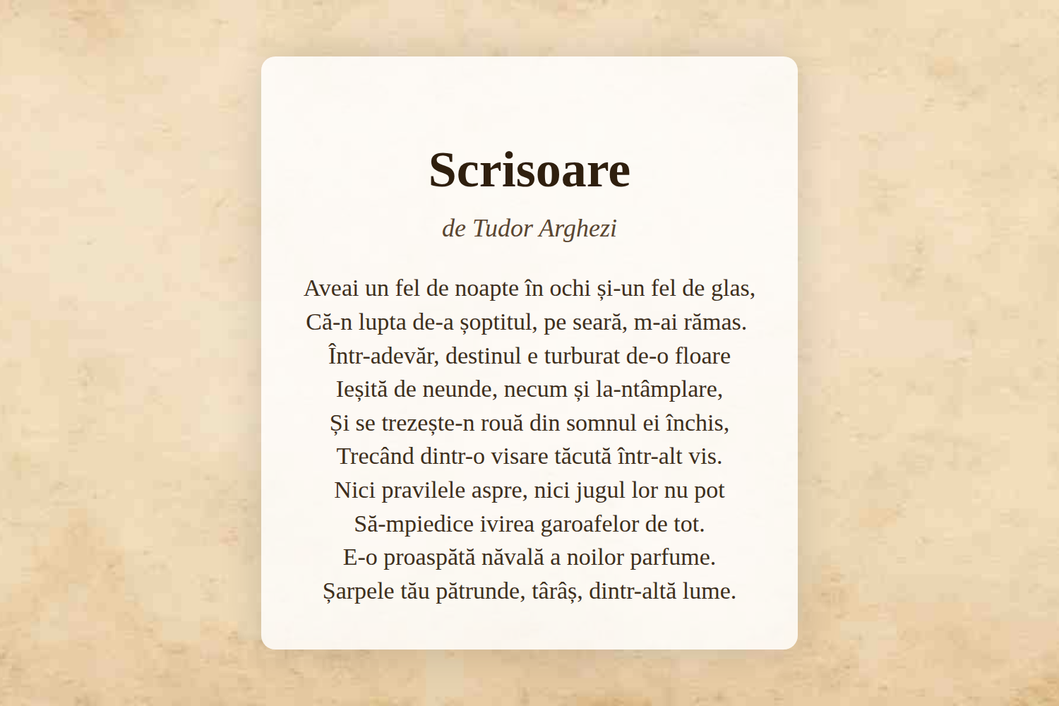 Scrisoare
