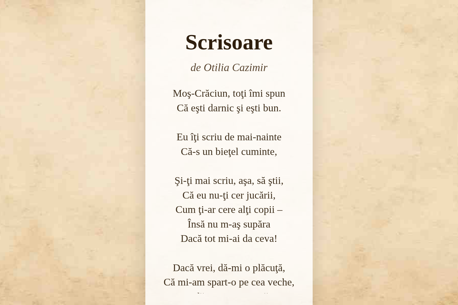 Scrisoare