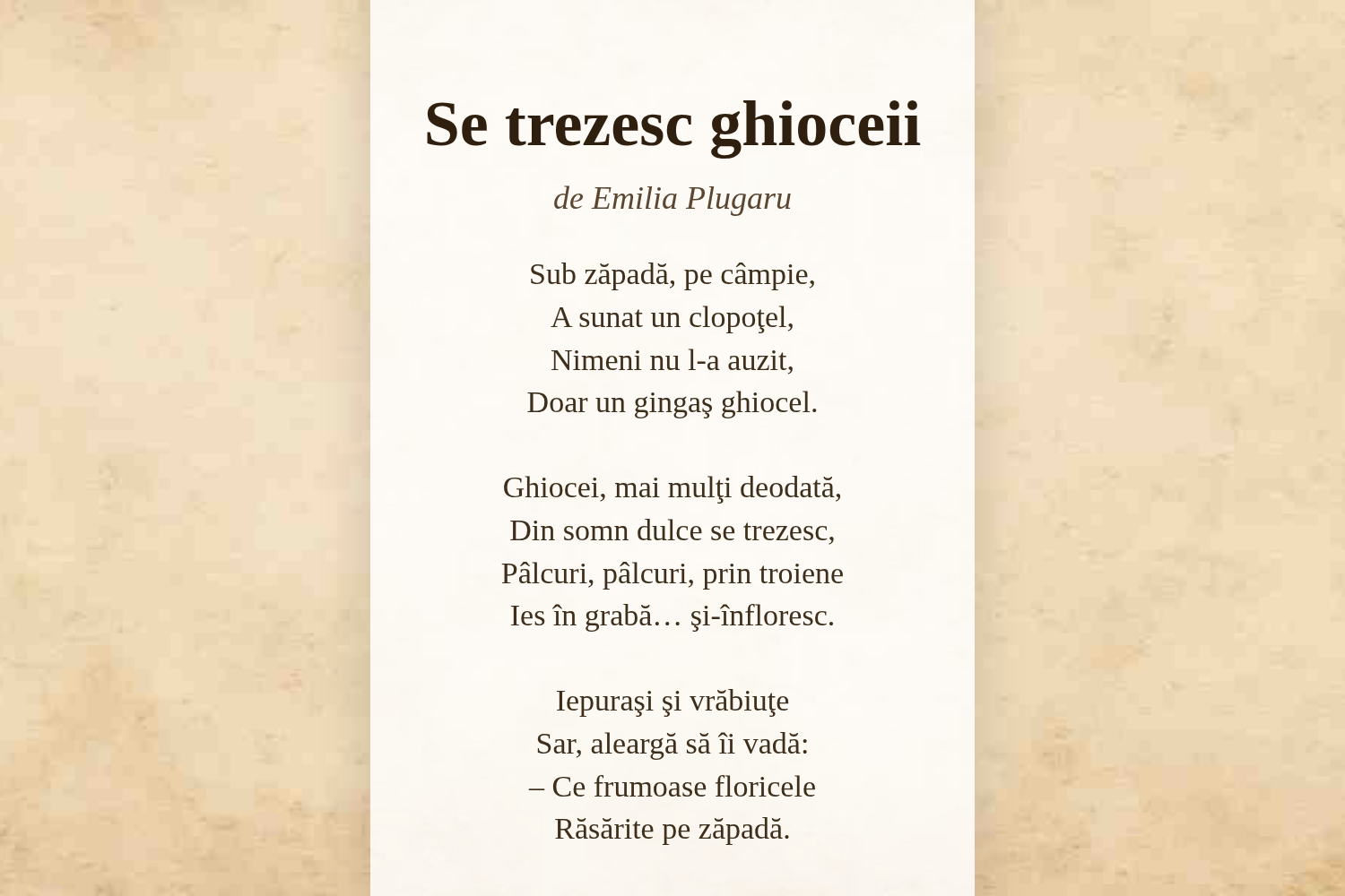 Se trezesc ghioceii