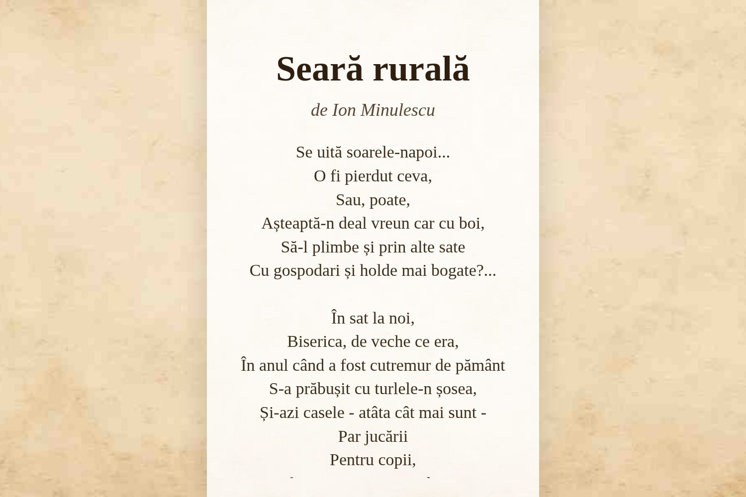 Seară rurală
