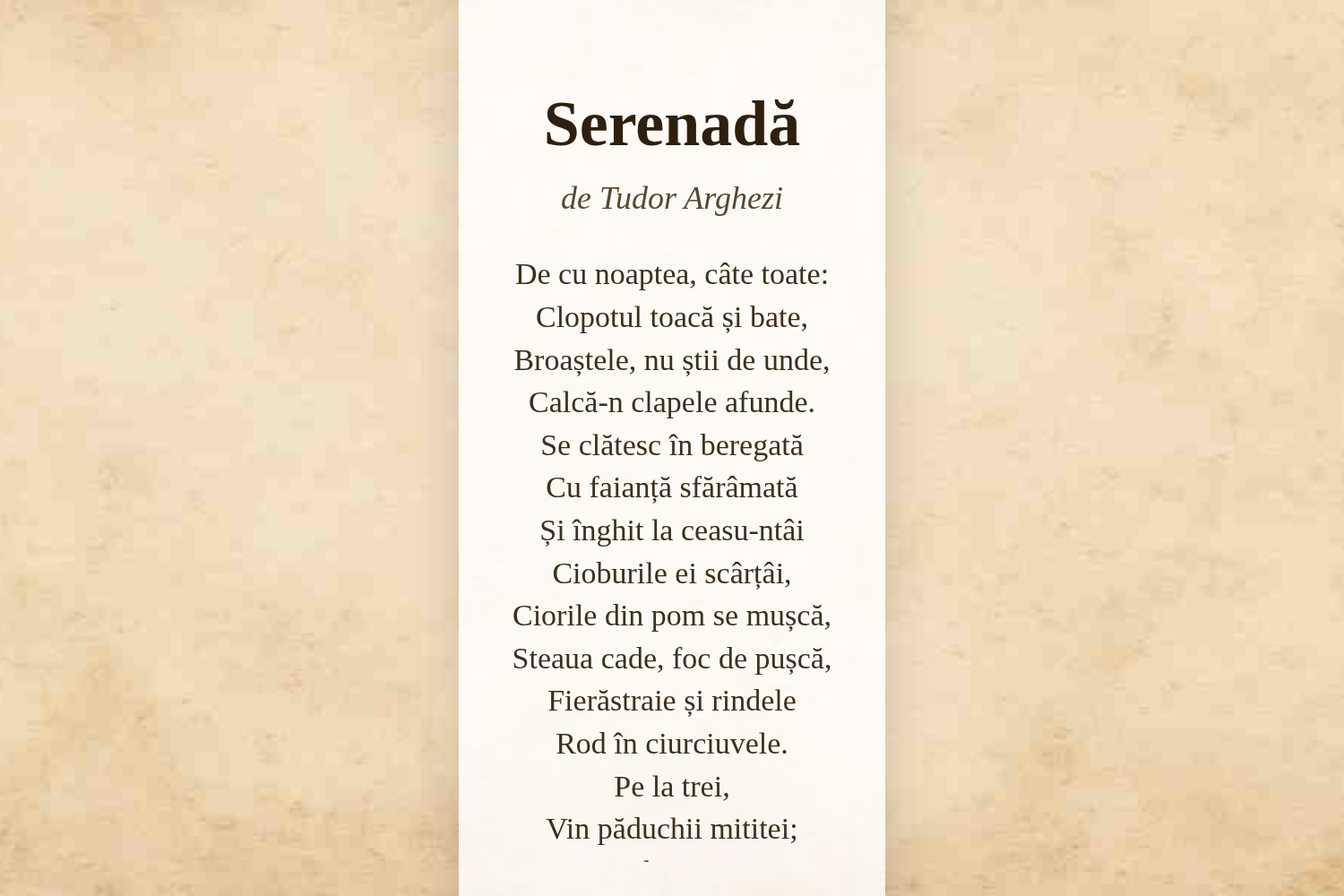 Serenadă