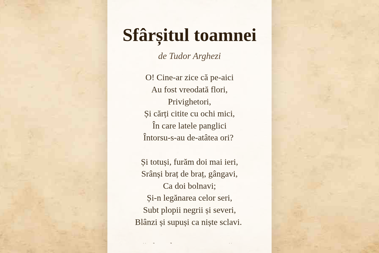 Sfârșitul toamnei