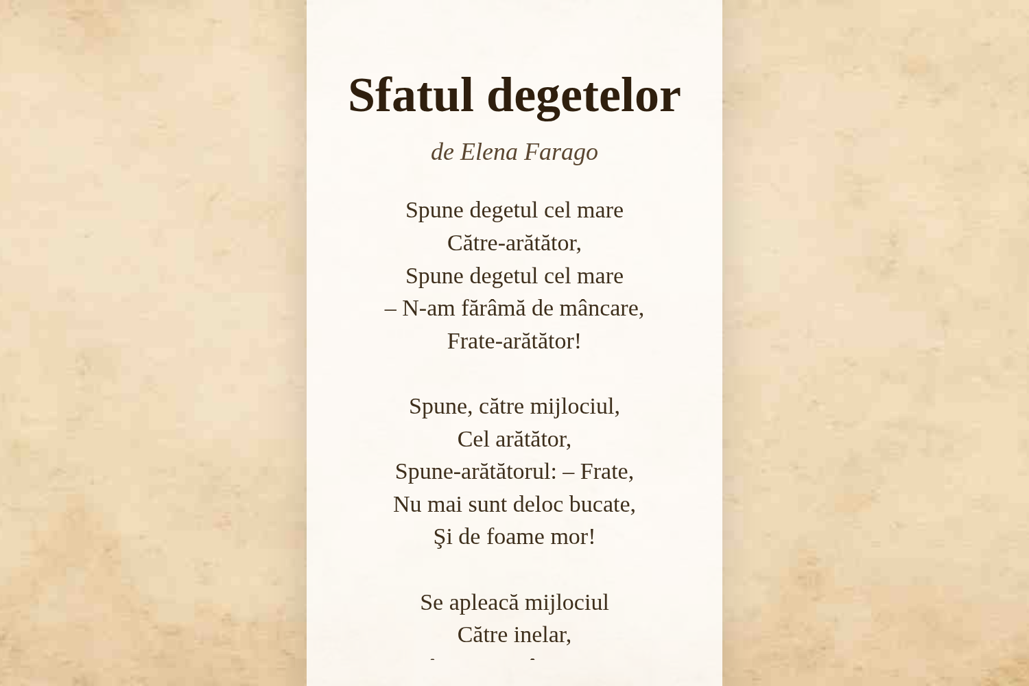 Sfatul degetelor