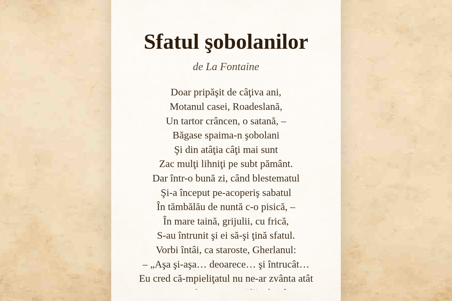 Sfatul şobolanilor