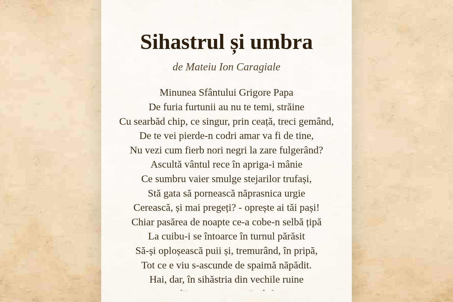 Sihastrul și umbra