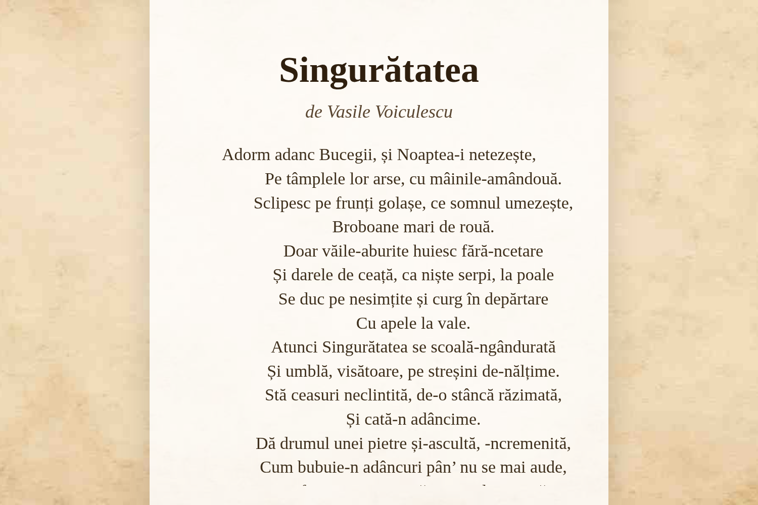 Singurătatea